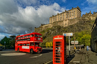 Scotland is clearly in the UK.. Red Telephone Box and Bus, with the Edinburgh Castle lording over it.